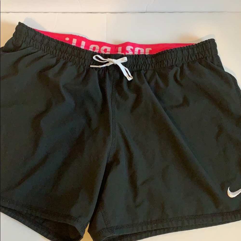 Nike black/pink dri-fit shorts size Medium